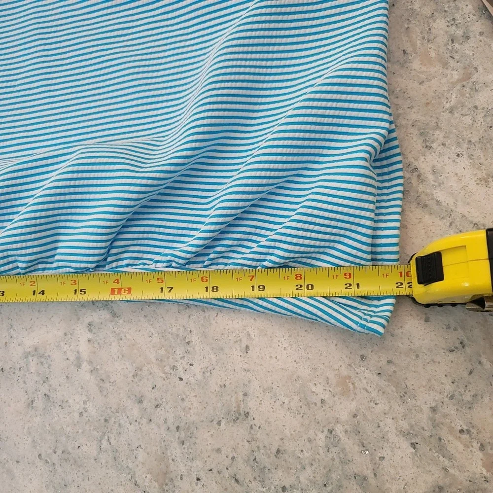 Lands End Tankini Bathing Suit 8 colorblock Stripe Pool Vacation Beach‎ Summer